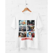Feel Free Design | Animeflix T-shirt | Netflix | Anime | Cosplay | 100% Organisch Katoen | Wit|