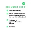 Gepersonaliseerde Spotify T-Shirt Voor Jouw Nummer of Album met Een Foto | Muziek | 100% Organisch Katoen